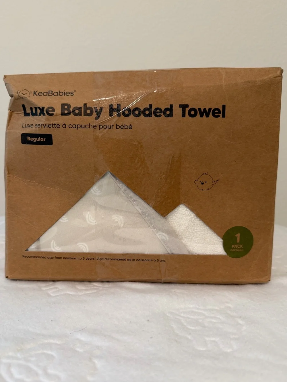 Keababies Luxe Baby Hooded Towel (Rainbow, 35x35)